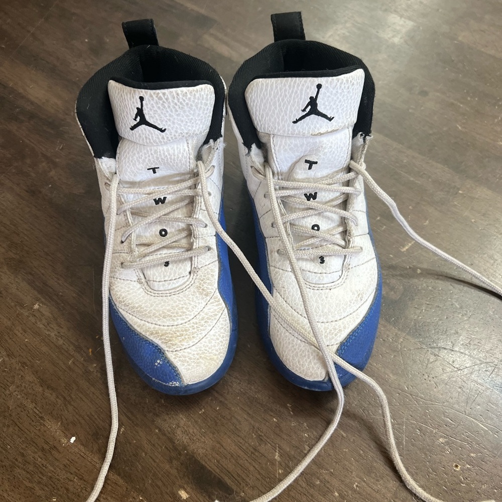 Jordan Kids' White and Blue Sneakers